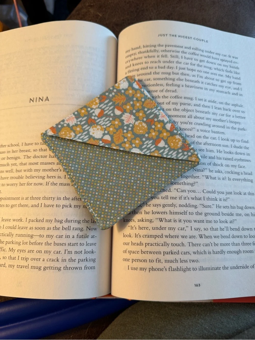 Handcrafted Fabric Corner Bookmark Quilted Book Lover Gift - Choose One